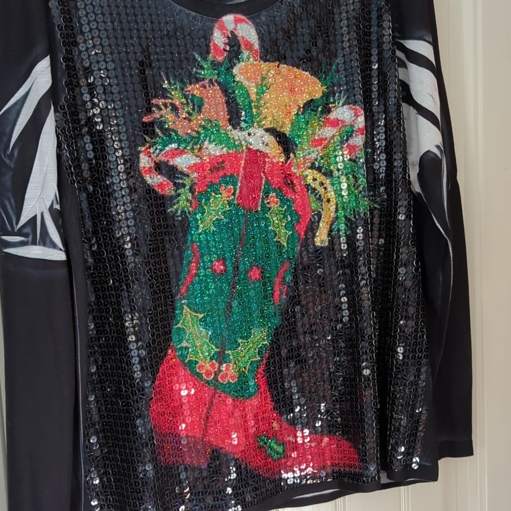 Bandera Sequined Holiday Shirt - Picture 6 of 9